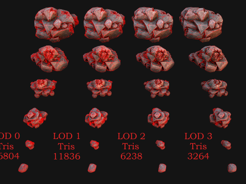 Ore Iron Gems Metal Crystals Minerals Industrial Resources Set 3Dモデル