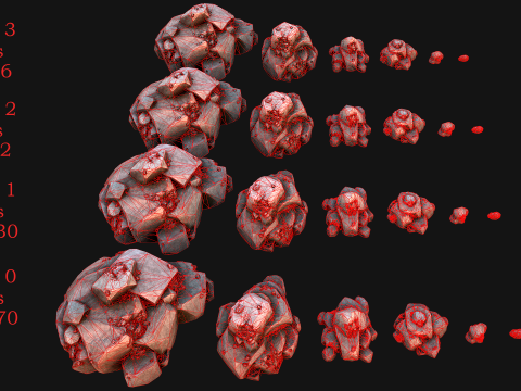 Ore Iron Gems Metal Crystals Minerals Industrial Resources Set 3Dモデル