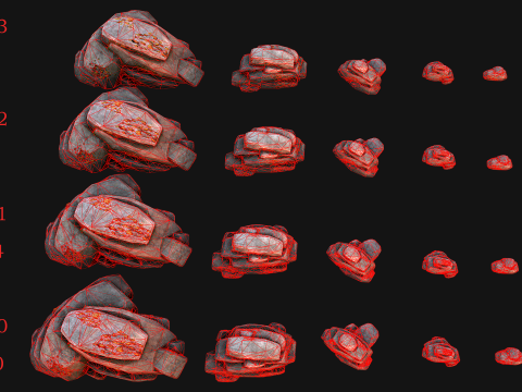 Ore Iron Gems Metal Crystals Minerals Industrial Resources Set 3Dモデル