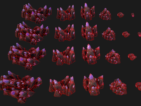 Ore Iron Gems Metal Crystals Minerals Industrial Resources Set 3Dモデル