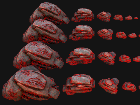 Ore Iron Gems Metal Crystals Minerals Industrial Resources Set 3Dモデル