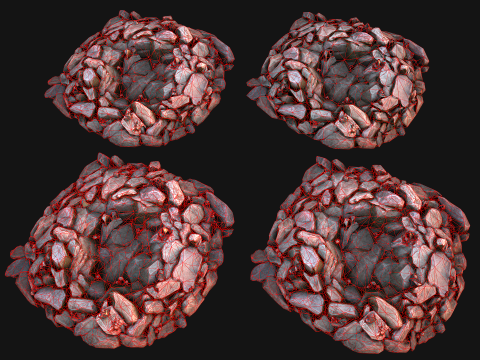Ore Iron Gems Metal Crystals Minerals Industrial Resources Set 3Dモデル