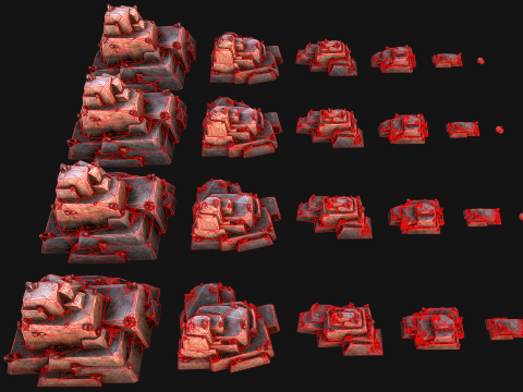 Ore Iron Gems Metal Crystals Minerals Industrial Resources Set 3Dモデル