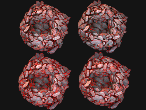 Ore Iron Gems Metal Crystals Minerals Industrial Resources Set 3Dモデル