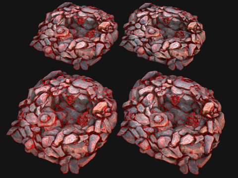 Ore Iron Gems Metal Crystals Minerals Industrial Resources Set 3Dモデル