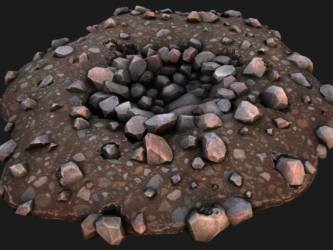 Deposits Rocks Mines Environment Quarry 3D Model