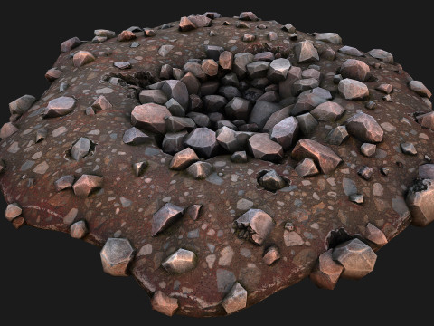 Deposits Rocks Mines Environment Quarry 3D Model