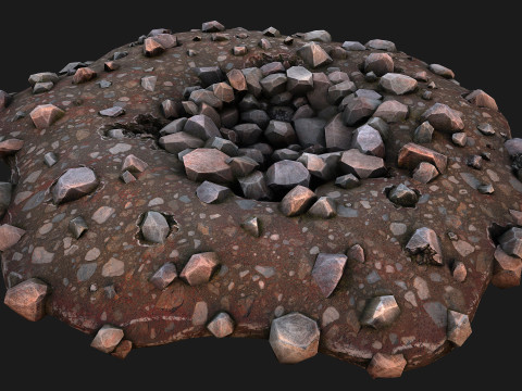 Deposits Rocks Mines Environment Quarry 3D Model