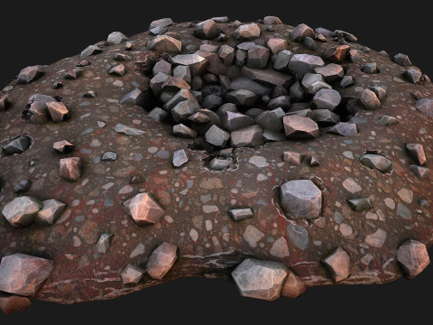Deposits Rocks Mines Environment Quarry 3D Model