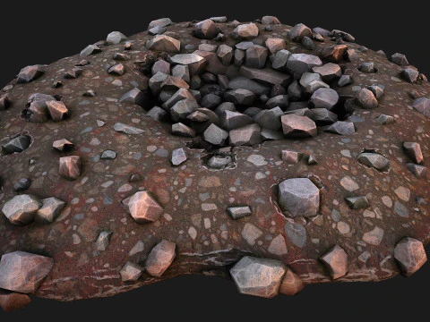 Deposits Rocks Mines Environment Quarry 3D Model