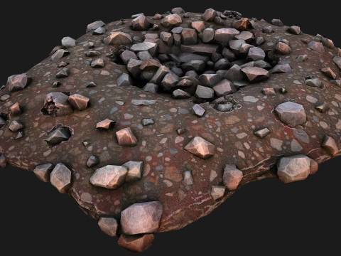 Deposits Rocks Mines Environment Quarry 3D Model