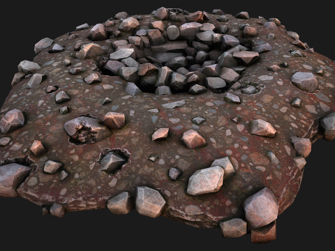 Deposits Rocks Mines Environment Quarry 3D Model