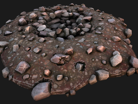 Deposits Rocks Mines Environment Quarry 3D Model
