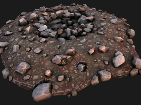 Deposits Rocks Mines Environment Quarry 3D Model