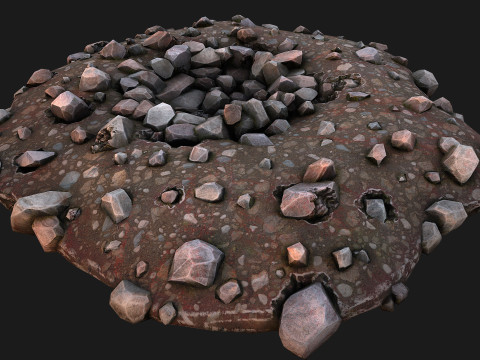 Deposits Rocks Mines Environment Quarry 3D Model