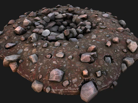 Deposits Rocks Mines Environment Quarry 3D Model