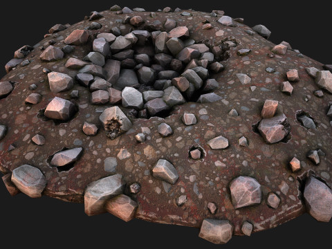 Deposits Rocks Mines Environment Quarry 3D Model