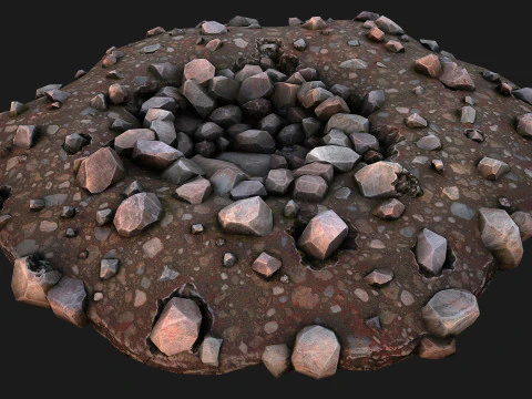 Deposits Rocks Mines Environment Quarry 3D Model
