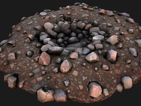 Deposits Rocks Mines Environment Quarry 3D Model