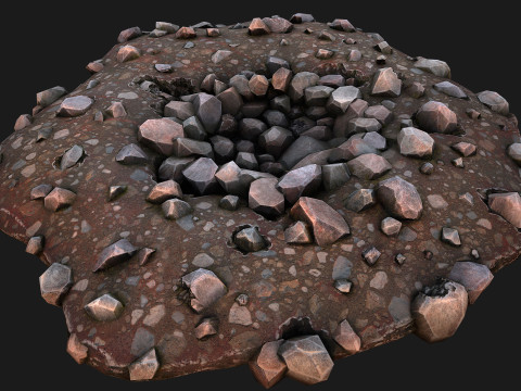 Deposits Rocks Mines Environment Quarry 3D Model
