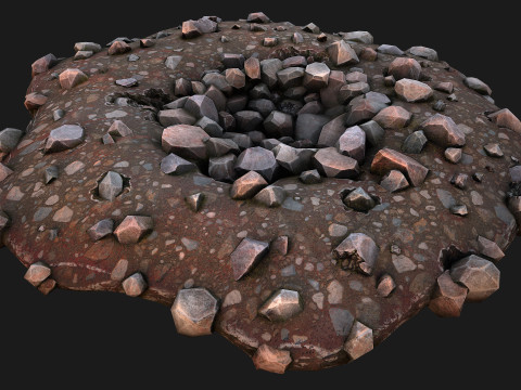 Deposits Rocks Mines Environment Quarry 3D Model