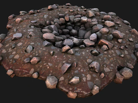 Deposits Rocks Mines Environment Quarry 3D Model