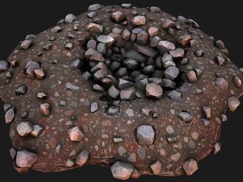 Deposits Rocks Mines Environment Quarry 3D Model