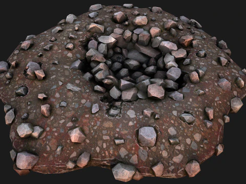 Deposits Rocks Mines Environment Quarry 3D Model