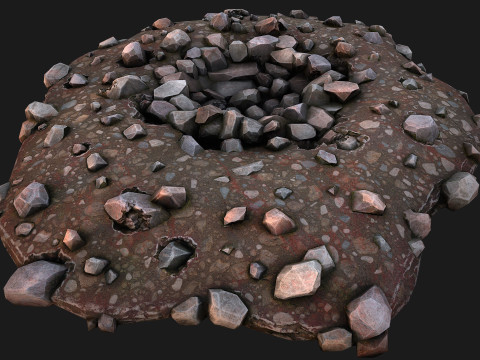 Deposits Rocks Mines Environment Quarry 3D Model