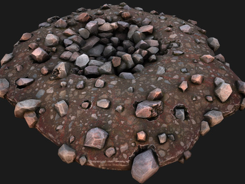 Deposits Rocks Mines Environment Quarry 3D Model