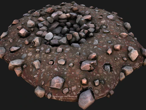 Deposits Rocks Mines Environment Quarry 3D Model
