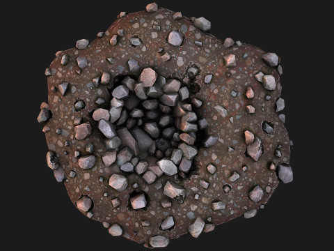 Deposits Rocks Mines Environment Quarry 3D Model