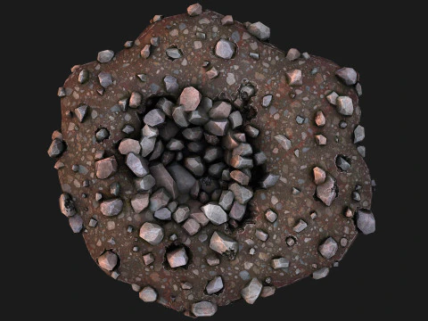 Deposits Rocks Mines Environment Quarry 3D Model