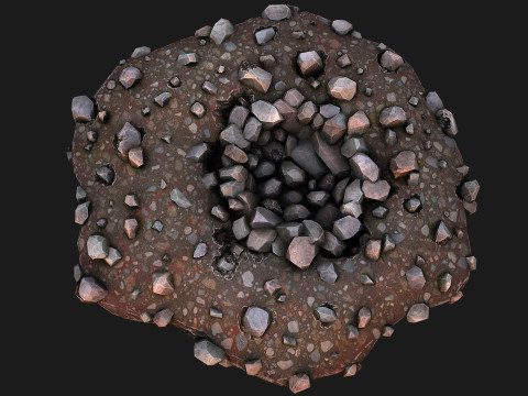 Deposits Rocks Mines Environment Quarry 3D Model