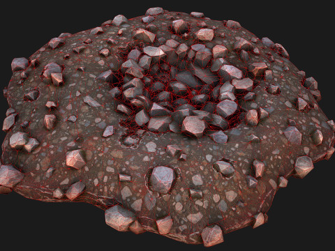 Deposits Rocks Mines Environment Quarry 3D Model