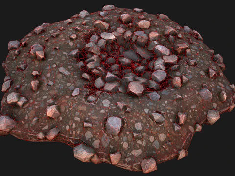 Deposits Rocks Mines Environment Quarry 3D Model