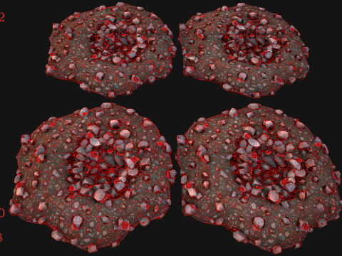 Large Rocks Tin Ore Deposits Quarry Environment Modello 3D