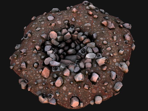 Large Rocks Tin Ore Deposits Quarry Environment Modello 3D