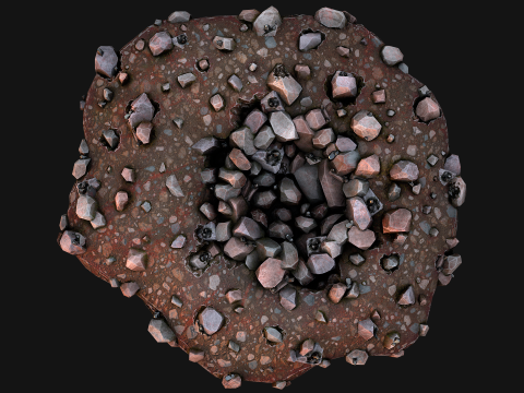 Large Rocks Tin Ore Deposits Quarry Environment Modello 3D