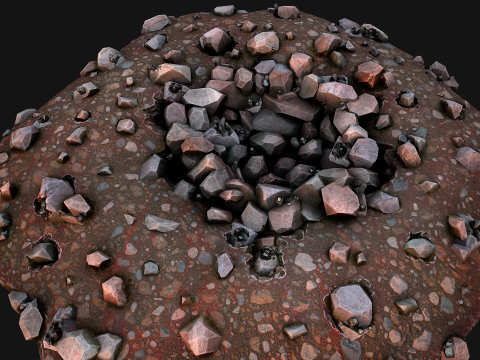 Large Rocks Tin Ore Deposits Quarry Environment Modello 3D