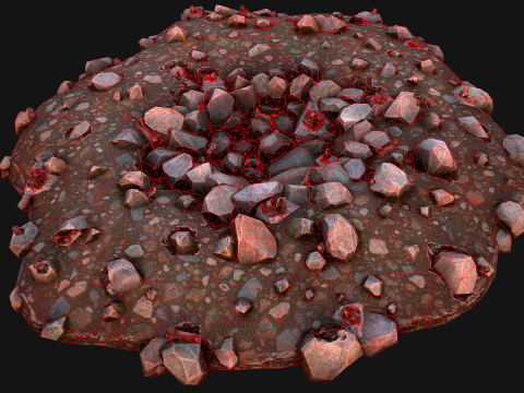 Large Rocks Tin Ore Deposits Quarry Environment Modello 3D