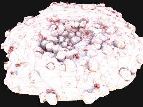Large Rocks Tin Ore Deposits Quarry Environment Modello 3D