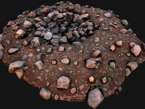 Iron Ore Stone Deposits for Mine Environment 3D Модель