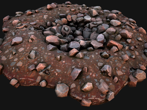 Iron Ore Stone Deposits for Mine Environment 3D Модель