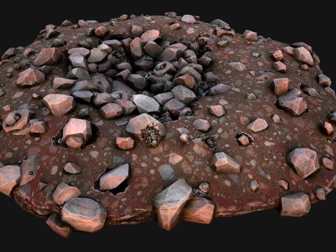 Iron Ore Stone Deposits for Mine Environment 3D Модель