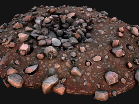 Iron Ore Stone Deposits for Mine Environment 3D Модель