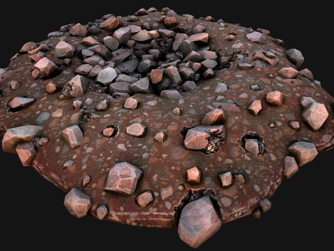 Iron Ore Stone Deposits for Mine Environment 3D Модель