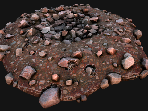Iron Ore Stone Deposits for Mine Environment 3D Модель