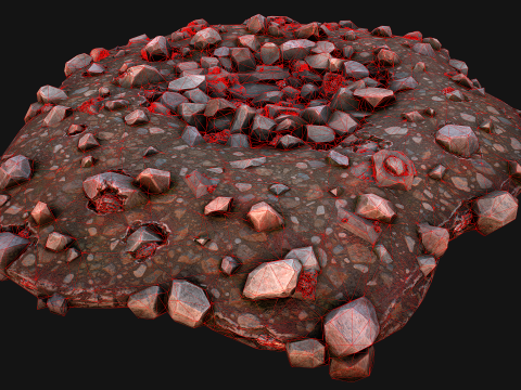 Iron Ore Stone Deposits for Mine Environment 3D Модель