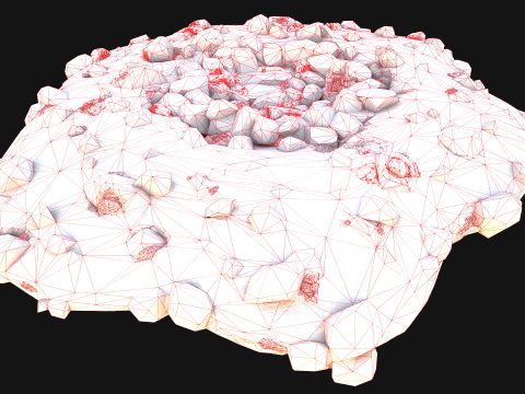 Iron Ore Stone Deposits for Mine Environment 3D Модель